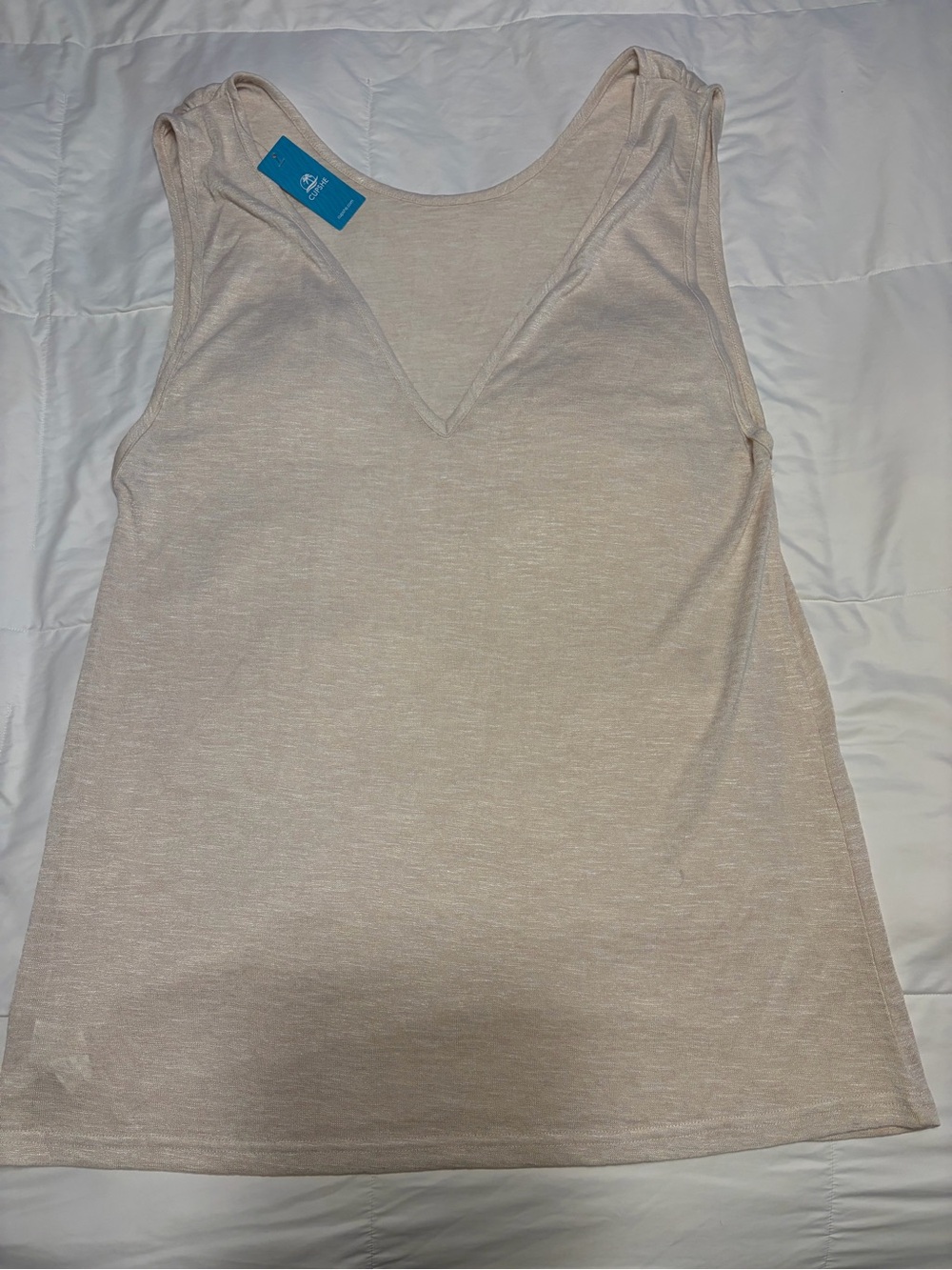 Light Beige V-Neck Women's swim coverup